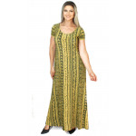 VESTIDO EVASE LONGO C/ MANGA